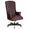 Flash Furniture Executive Chair Fixed Arms, 20" to 23" Height, Leather, Burgundy CI-360-BY-GG - alternate 1